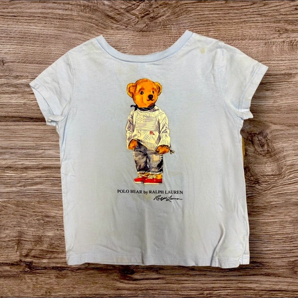 Ralph Lauren 24mo Blue Polo Bear Short Sleeve Tee, exlt cndtn. Ofrswlcome! - Picture 1 of 8